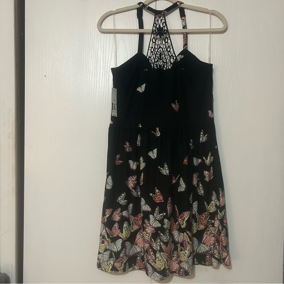 No Boundaries Black Butterfly Mini Dress - Picture 5 of 5